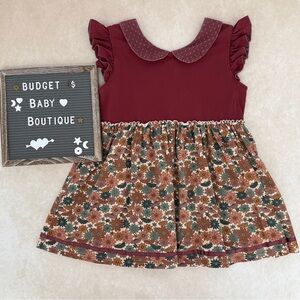 Matilda Jane Maroon and Floral Knit Tunic